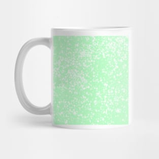 Green White Paint Splatter Mug